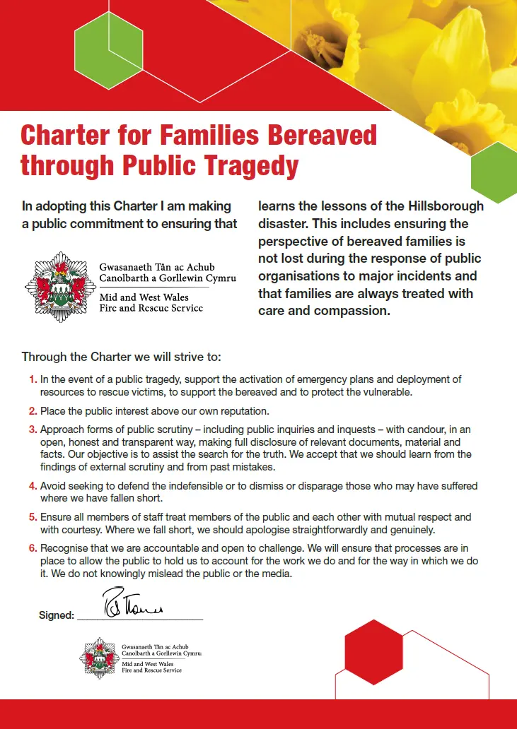 Charter For Bereaved Families MAWWFRS Eng